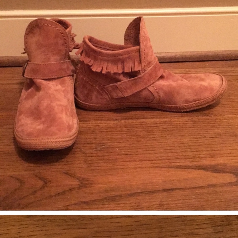 UGG Chestnut Suede Fringe Boots